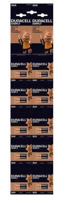 Duracell Simply Triple AAA Alkaline Batteries 2 Pack Triple A Cells Multi Buy Handy for Household Devices Remotes Toys C