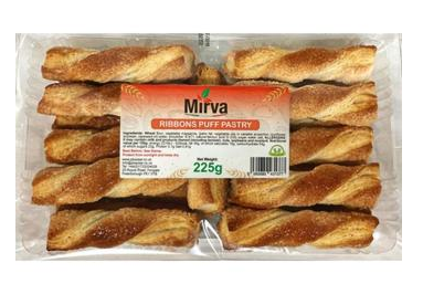 MIRVA PUFF PASTRY RIBBONS (TWIST SHAPE) 8X225g