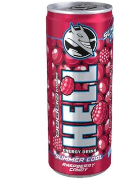HELL ENERGY DRINK SUMMER COOL RASPBERRY CANDY pm 0.79p 24X250ml
