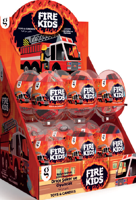 ARAS 1129 CANDY + TOY FIRE KIDS 10GR*12 x6