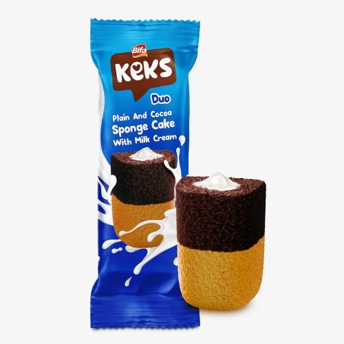 BIFA KEKS 40 GR PLAIN AND COCOA CAKE 1X24 (MASTERBOX6)