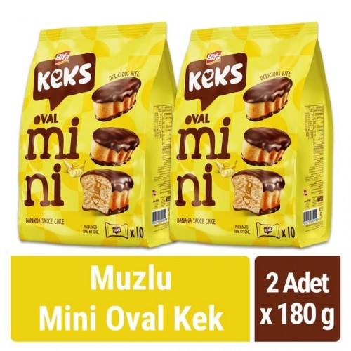 BIFA KEKS OVAL MINI 180 GR BANANA CAKE 1X16