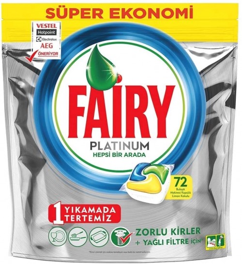 FAIRY PLATINUM DISHWASHER TABLET 72 PCS 1X3