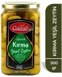 GAZAL 500 GR CRUSHED GREEN OLIVES (181-200)*6