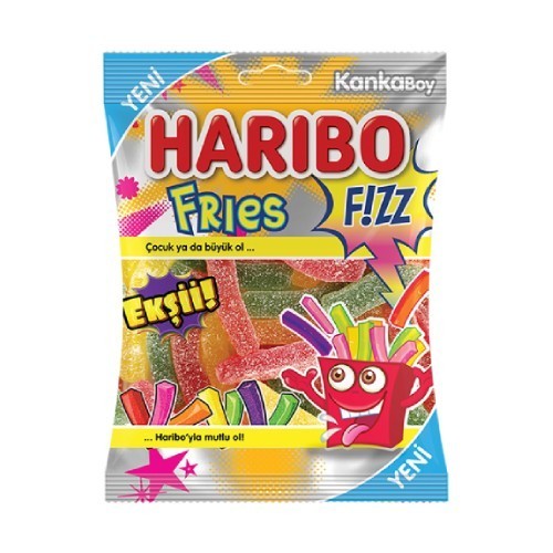 HARIBO 70 GR FIZZY FRIES 1x24 pcs