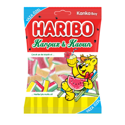 HARIBO 80 GR WATERMEOL & MELON*24