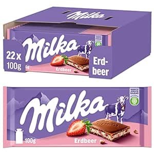 MILKA STRAWBERRY CREAM 100GR 1X22