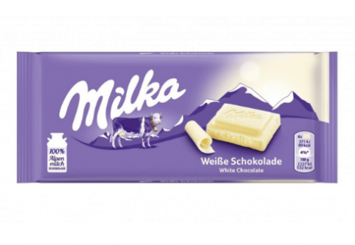 MILKA WHITE COHOCOLATE 100GR 1X22