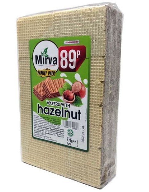 MIRVA WAFERS HAZELNUT pm 0.99 300gr 1x20pcs