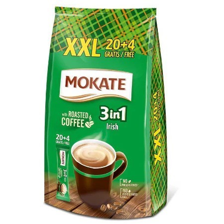 MOKATE IRISH 3 IN 1 COFFE 18 GR 1X10X10