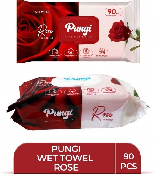 PUNGI 90''S WET TOWEL ROSE*24