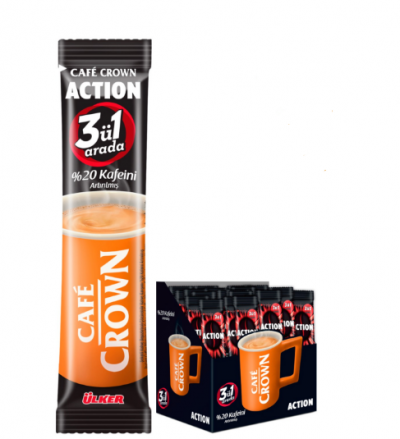 ÜLKER CAFE CROWN (3 IN 1 ) ACTION 18 GR*24 (MASTERBOX 8)