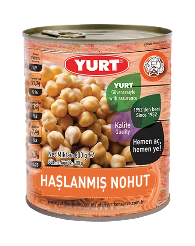 YURT BOILED CHICKPEA 800 GR * 6