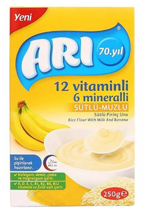 ARIMAMA FOOD 250GR MILKY BANANA RICE FLOUR*12