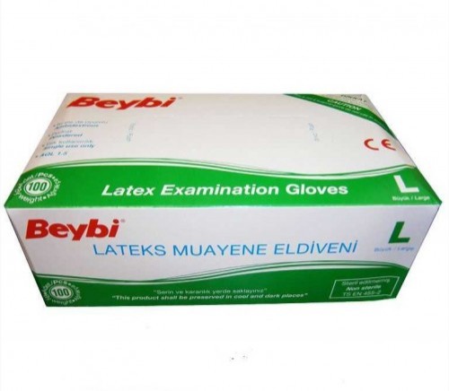 BEYBI MUAYENE GLOVES WITH POWDER (L) * 1