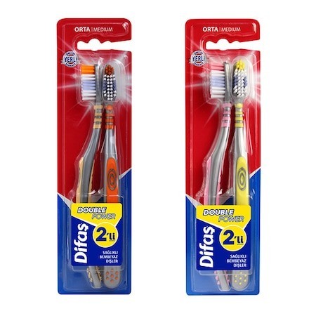 DİFAŞ DOUBLE POWER 2-TOOTH BRUSH * 12 PCS
