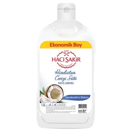 HACI ŞAKİR LİQUİD SOAP 1500ML COCONUT*6