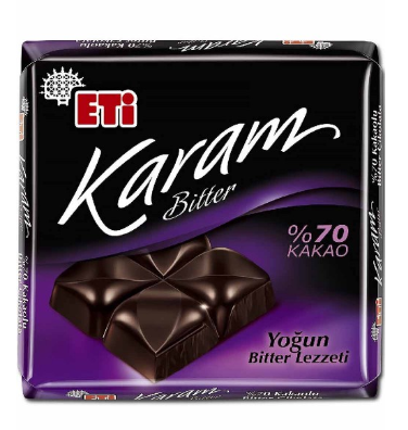 ETI KARAM DARK CHOCOLATE %70 60GR*10