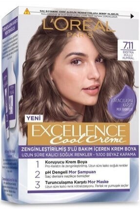 LOREAL EXCELLENCE (7.11) EXTRA ASH BLONDE * 1