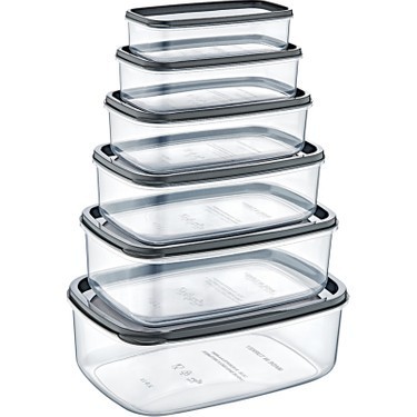AK 528 SWEET TRANSPARENT STORAGE CONTAINER 6 PCS * 1