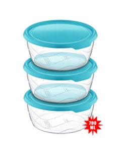 AK 655 ROUND STORAGE CONTAINER 3 PCS (3 * 700 ML) * 1
