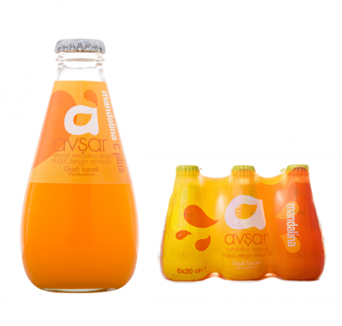 AVŞAR FRUIT MINERAL WATER 200 ML TANGERINE*24