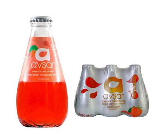 AVŞAR MINERAL WATER 200 ML WATERMELON STRAWBERRY*24