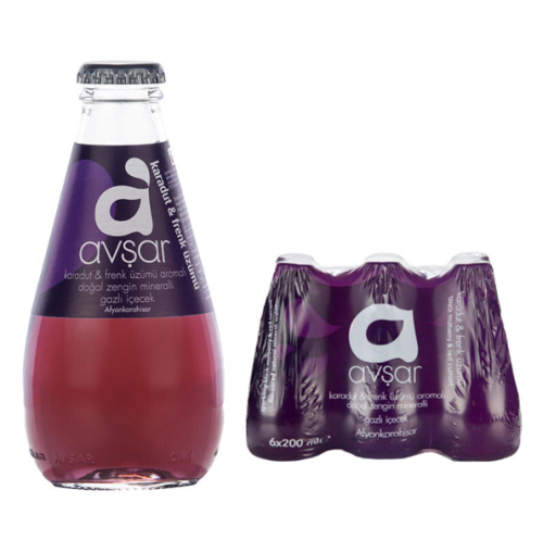 AVŞAR MİNERAL WATER WİTH FRUİTS 200 ml BLACK AND RED GRAPES
