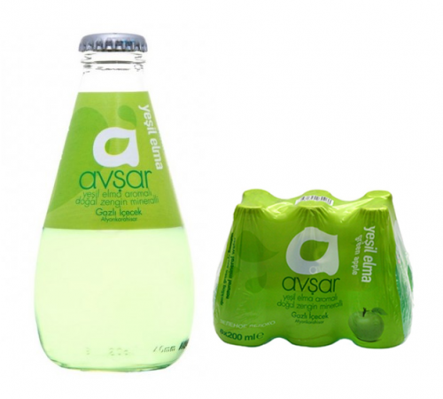 AVŞAR MINERAL WATER 200 ML GREEN APPLE*24