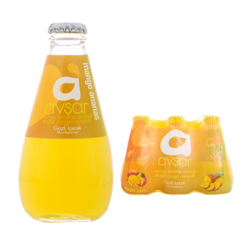 AVŞAR MINERAL WATER 200 ML MANGO PINEAPPLE *24