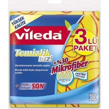 VILEDA YELLOW CLEANING CLOTH 3 PCS *10***
