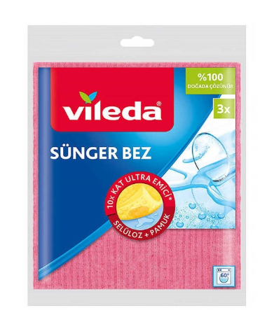 VILEDA SPONGE CLOTH 3 PCS*10