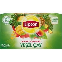 LIPTON B.BAG MANGO Pineapple GREEN TEA 20 PCS *12