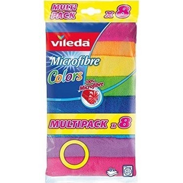 VILEDA MICROFIBER COLORS 8 PIECE CLOTH*10