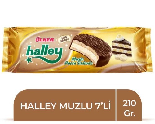 ÜLKER(395-07)HALLEY BANANA 7 PCS*12