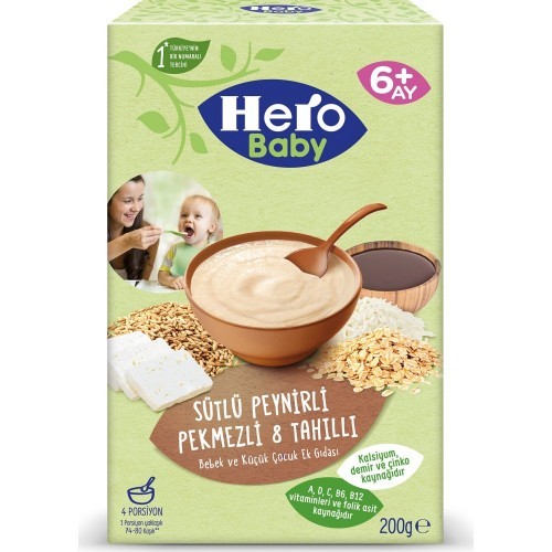 ÜLKER HERO BABY 200 GR (5991-06) 8 GRAIN CHEESE MOLASSES WITH MILK*12