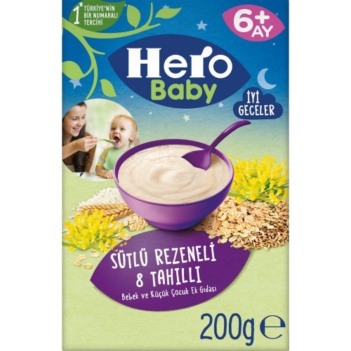 ÜLKER HERO BABY 200 G (5991-07) 8 GRAINS FENNEL WITH MILK*12