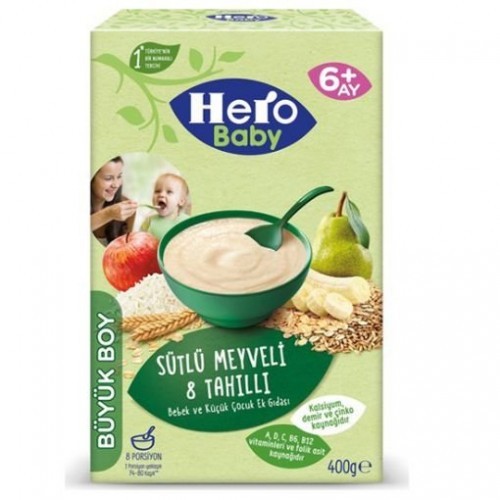 ÜLKER HERO BABY 400 GR (5992-04) MILK 8 GRAIN AND FRUITS*6
