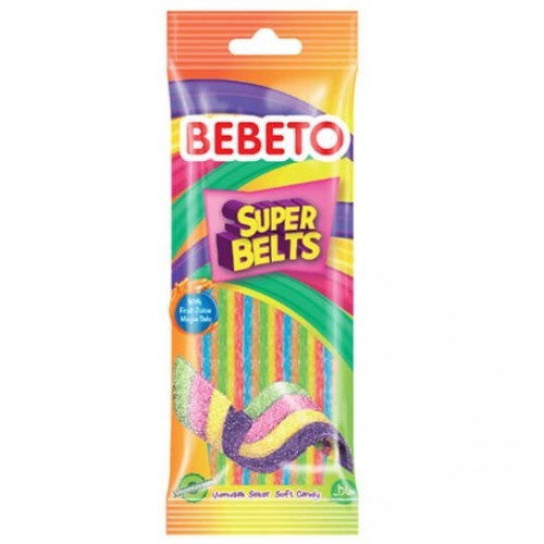BEBETO 75 GR SUPER BELTS MIXED FRUITS *12