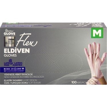 FLEX CREAM GLOVES SIZE M 100 PIECES*20
