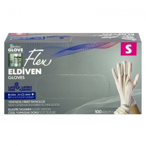 FLEX CREAM GLOVES SIZE S 100 PCS*20