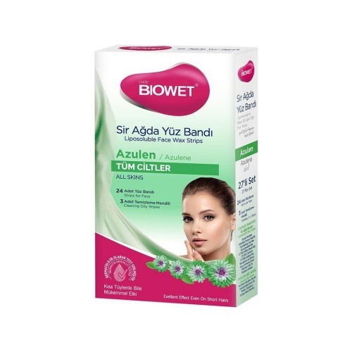 BIOWET SIR WAX FACE TAPE 27 Pcs AZULEN*12