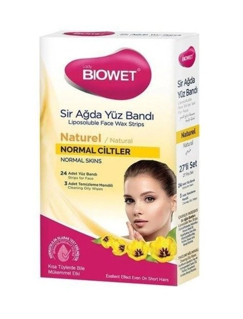 BIOWET SIR WAX FACE TAPE 27 Pcs NATURAL*12