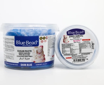 BLUE BEAD 200 GR DARK BLUE SUGAR DOUGH*48