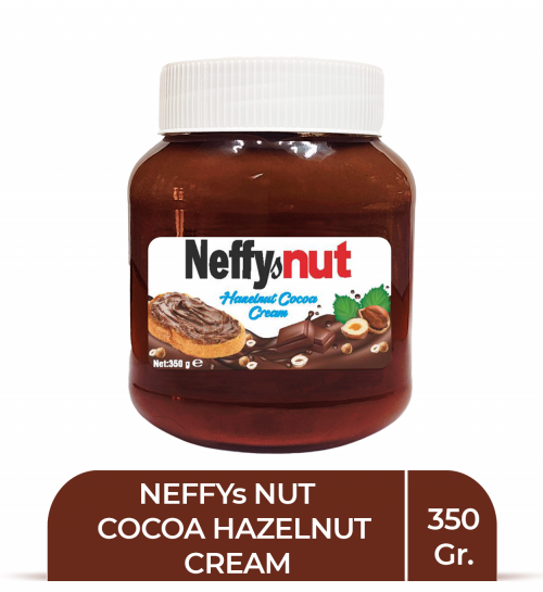 NEFFY NUT 350 GR COCOA HAZELNUT CREAM.GLASS*15
