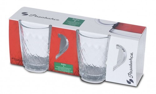 (55723)PAŞABAHÇE RUBY CUP 2PCS*12