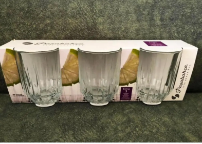(520265) PAŞABAHÇE LUZIA SOFT DRINK GLASS 3 PCS*8
