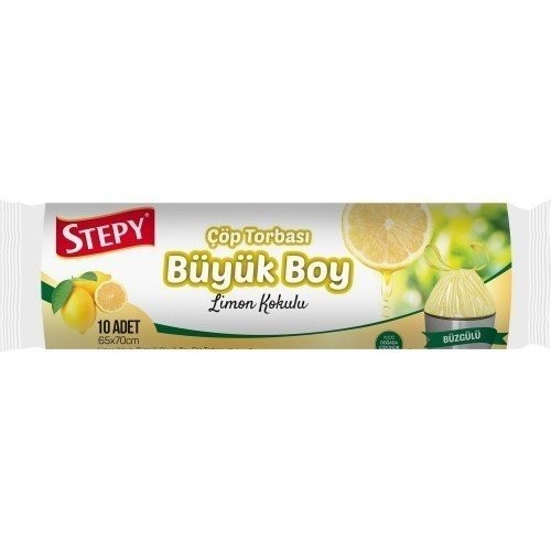 STEPY GARBAGE BAG WITH TIED LARGE LEMON*25