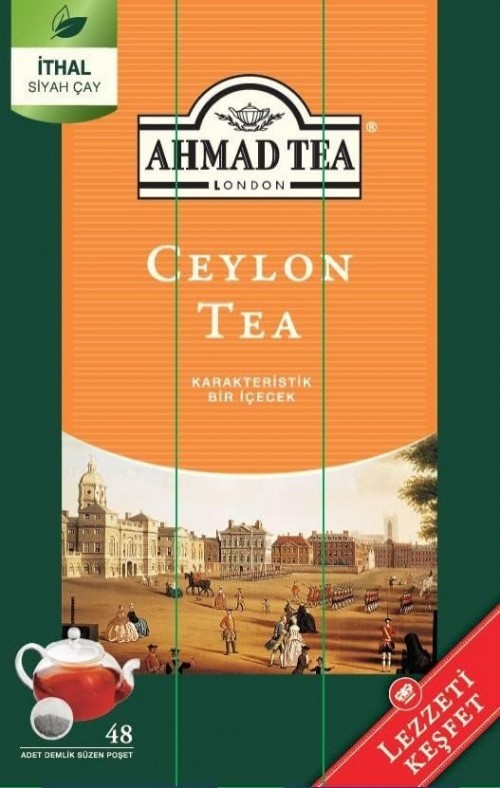 AHMAD TEA TEAPOT TEA BAGS 48 PCS CEYLON*12 (2625)