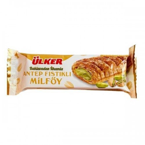 ÜLKER (695-02) KATKAT PUFF PASTRY WITH PISTACHIO 28 GR*24